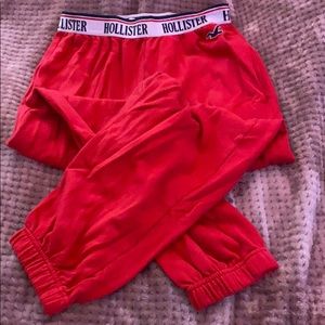 Hollister Red Sweatpants